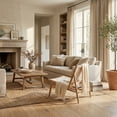 thumbnail image 5 of SAFAVIEH Bandelier Leather Weave Nautical Accent Club Chair, Teak/Off White, 5 of 17
