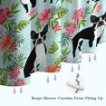 thumbnail image 6 of Boston Terriers and Pioneer Flower Shower Curtain 36"x72" ,Bathroom Decorative Shower Curtains Set with 12 Hooks,Modern Waterproof Washable Shower Curtain, 6 of 6