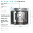 thumbnail image 3 of Transolid 25-in. Stainless Steel Laundry Sink with Wash Stand Black, 3 of 7