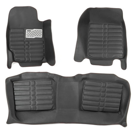 Black/Brown Car Floor Leather Front&Rear Liner Waterproof Mat For Toyota Camry