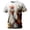 White, variant on T Shirts for Man Funny Animal 3D Print Short Sleeve Crew Neck Tee Comfortable Summer Mens Casual Shirts Black L