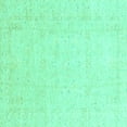 thumbnail image 1 of Ahgly Company Machine Washable Indoor Square Oriental Turquoise Blue Traditional Area Rugs, 4' Square, 1 of 4