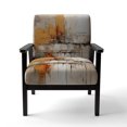 thumbnail image 4 of Designart "Orange Expressions II" Collages Abstraits Jaunes Chaise d'Appoint Rembourrée - Fauteuil Moderne pour Salon, 4 of 7