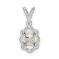 thumbnail image 4 of Sterling Silver FW Cultured Pearl & Diam. Pendant Charm, 4 of 4