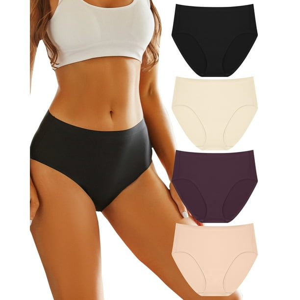 4 Pack Plus Size Underwear for Women Seamless High Waist