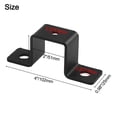 thumbnail image 3 of 2PCS or 4PCS U-Type Metal Bracket for Square Pipe Railings, Black Carbon Steel Pipe Clamp for Indoor Outdoor Use, 3 of 6