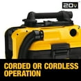 thumbnail image 3 of Aspiradora húmeda y seca DEWALT 20V MAX inalámbrica/con cable DCV581H, 3 of 8