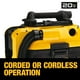 thumbnail image 3 of Aspiradora húmeda y seca DEWALT 20V MAX inalámbrica/con cable DCV581H, 3 of 8