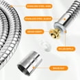 thumbnail image 2 of Shower Hose, Shower Hose Extra Long 118 inches Chrome Handheld Shower Head Hose (1 pcs), 2 of 7