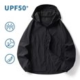 thumbnail image 2 of Levmjia Men's & Women's Summer Ice Silk Hoodie UPF50+ Sun Protection Jacket Nylon Spandex Fishing Coat Lightweight Outdoor Sportswear Breathable Zipper Hooded Jacket S-3XL, 2 of 6