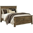 thumbnail image 1 of Bowery Hill Queen Size Panel Bed in Wood in Mahogany - Easy Assembly, 1 of 19