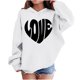 thumbnail image 1 of Sudadera con capucha y estampado de corazón de San Valentín, sudadera de manga larga para niños y niñas, chaqueta para niñas de talla mediana y grande., 1 of 7