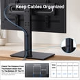 thumbnail image 3 of MountFTV Universal Swivel Table Top TV Stand for 32-75 inch TVs, Tabletop Desktop TV Stand Base with 35° Swivel, 6 Height Adjustable, Hold up to 99LBS, Max 600x400mm, 3 of 9