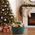 thumbnail image 5 of Fegute Christmas Storage Basket Reindeer Design Organizer for Candy Gifts Holiday Table Decor Tabletop Display Cute Decorative Box 36x26x13 cm, 5 of 6