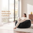 thumbnail image 6 of Venuezy Bean Bag Chair 3Ft, Memory Foam Filled, Super Soft Plush, Beanbag Chairs for Adults, Soft Sofa with Removable Flannel Cover, Round Couch for Living Room, Bedroom, Apartment & Reading Nook, 6 of 9