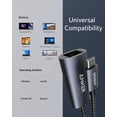 thumbnail image 4 of USB C to Ethernet Adapter, PowerExpand USB C to Gigabit Ethernet Adapter, Aluminum Portable USB C Adapter, for MacBook Pro, MacBook Air 2018 and Later, iPad Pro 2018 and Later, XPS, and More, 4 of 7