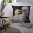thumbnail image 3 of Carolines Treasures JMK1213PW1414 White Egret Canvas Fabric Decorative Pillow  14Hx14W multicolor, 3 of 4