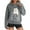 Gray, variant on Sweatshirts for Women Long Sleeve Pocket Hooded Printed Sweatshirt,Womens Tops Plus Size Pink XXL