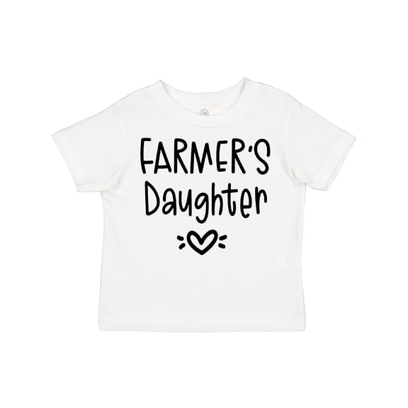 Inktastic Farmer's Daughter Heart Design Girls Toddler T-Shirt