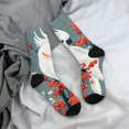 thumbnail image 5 of KLL Cockatoo Red Berries Print Cool Socks Men's Women's Crew Socks Funny Crazy Novelty Stockings, 5 of 6