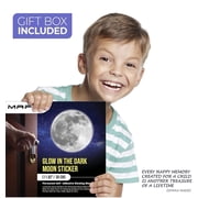Glow In The Dark Moon Wall Sticker Decor for Ceiling, Full Moon Luminous Decal for Walls