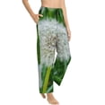 thumbnail image 6 of Salouo Dandelion Flower In The Meadow Print Women's Pajama Pants Casual Loose Sweatpants PJs Flowy Pants Drawstring Palazzo for Women Wide Leg Pants Lounge Pajama -Medium, 6 of 8