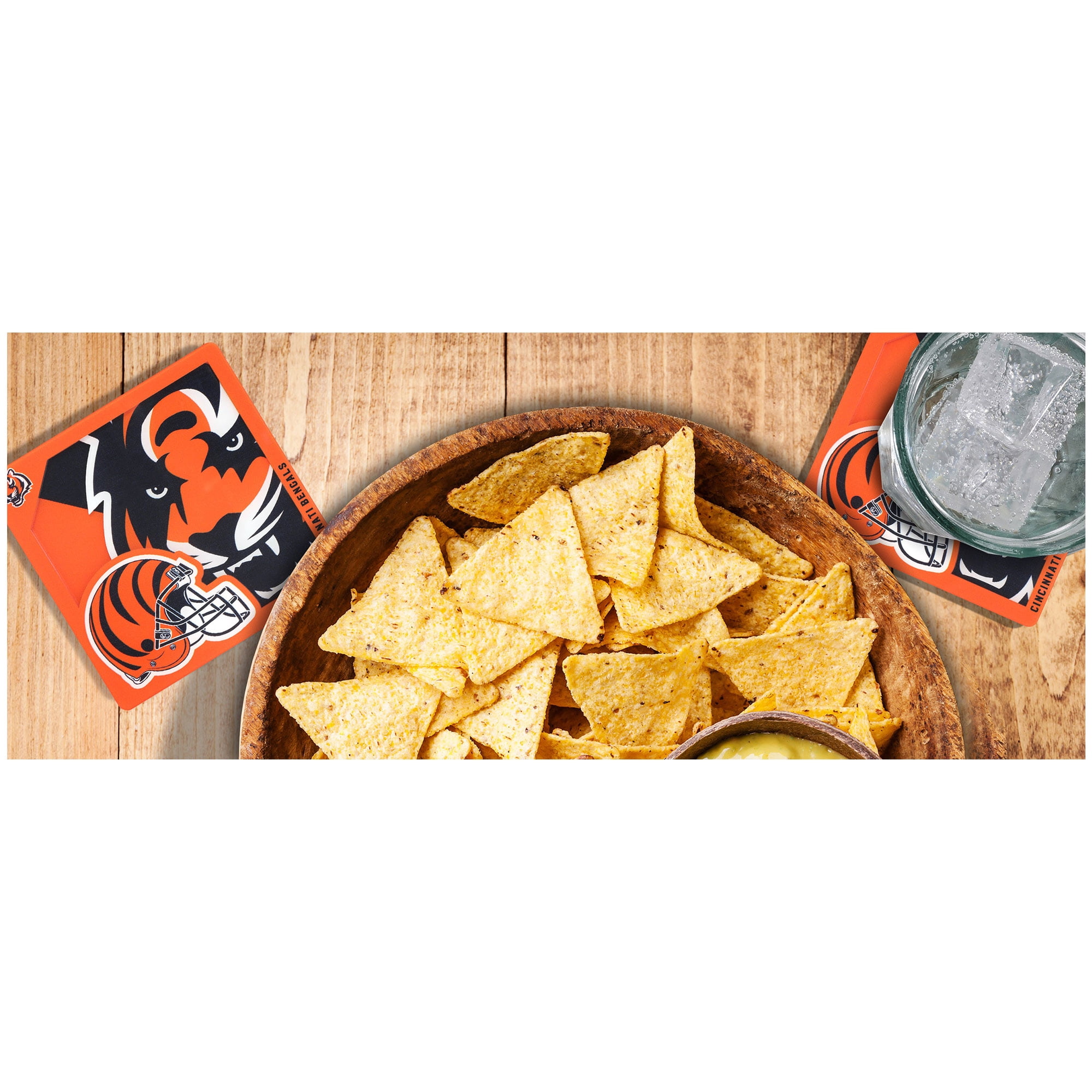 YouTheFan NFL Cincinnati Bengals 3D-LSC 3D Logo Series Coasters - Pack of 2