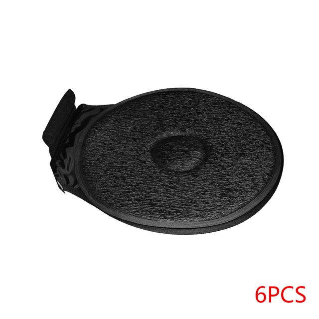 Kearding Asiento giratorio de espuma viscoelástica para silla de coche, cojín de ayuda para la movilidad, cojín de oficina Decoración del hogar negro 6 piezas Kearding JJ15726-07