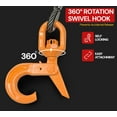 thumbnail image 2 of Wire Rope Steel Core Winch Cable IWRC 9/16"x150' Self Locking Swivel Hook Towing Wrecker Roll Back, 32000 lbs Breaking Strength, 2 of 9