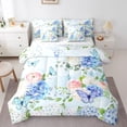 thumbnail image 1 of YST Blue Hydrangea Bedding Comforter Set, 7-Piece, Floral, Queen, 1 of 4