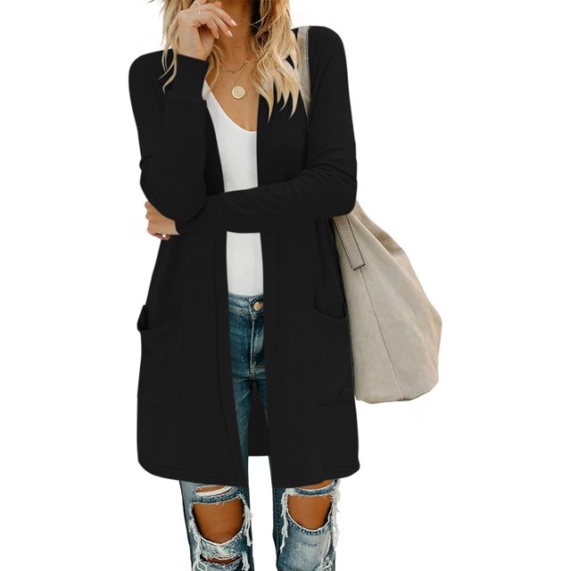 MISFAY Women's Cardigans Long Sleeve with Pockets - Open Front Lightweight Cardigan