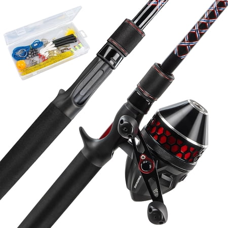 KastKing Spinning & SpinCast Combo Fishing Rod and Reel Combo Pre-Spooled Line Brute Tuff Composite Blanks & Graphite