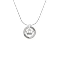 thumbnail image 2 of Delight Jewelry Silvertone Small ''Princess'' Crown with Clear Crystals Hockey Ring Charm Necklace, 18", 2 of 4
