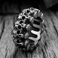 thumbnail image 2 of K-KED Personality Stainless Steel Retro Skull Head Men's Motorcycle Rings Size 7-15-15, 2 of 6