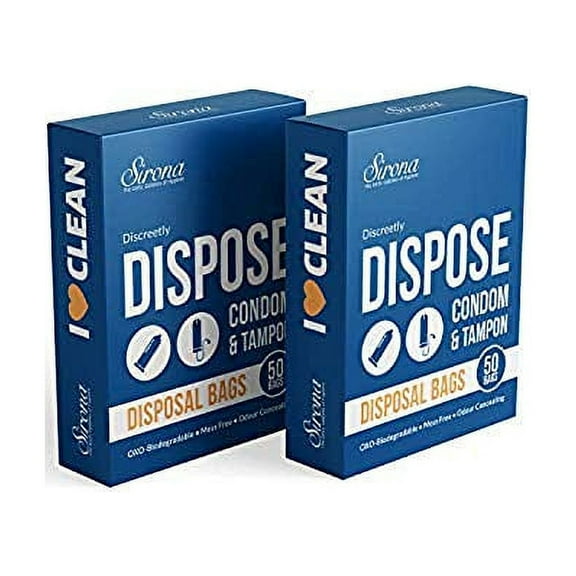 Sirona Tampon Disposal Bags - 100 Bags | Discreet Disposal of Feminine Hygiene Products | Biodegradable