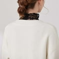 thumbnail image 6 of Women's Lace Flower Blouse With Delicate Floral Detachable Of Clothes Laye Women Dickey Colla Sweater Back Dickey Women round Colla Shirts for Women Half Pan Colla Shirt for Women Necklace Shirt Women, 6 of 7