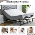 thumbnail image 6 of Paproos Power Adjustable Bed Base Frame Queen, Metal Electric Bed Frame with Independent Head and Foot Incline, Modern Adjustable Platform Bed Base with Wired Control, Zero Gravity, Easy Assembly, 6 of 12