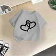 thumbnail image 5 of Adeawade Kids Girl Tops 7-8 Years Kid Graphic Round Neck Short Sleeve Tee Summer T Shirt Casual Girl Clother Grey, 5 of 5