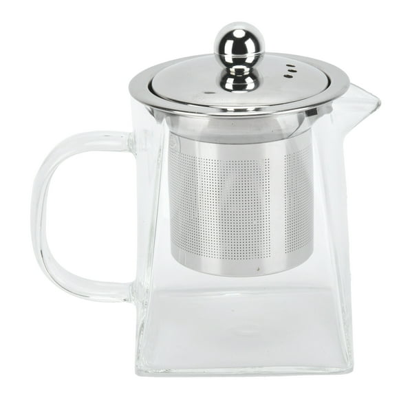 Tetera resistente al calor Jadeshay Tetera de Vidrio Transparente con infusor de acero inoxidable