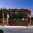 thumbnail image 3 of Grill Gazebo 6'x12' Hardtop with Side Shelf, Bottle Opener & Hooks, Wood-Looking Rustproof Outdoor Canopy for Backyard Patio Garden, 3 of 9