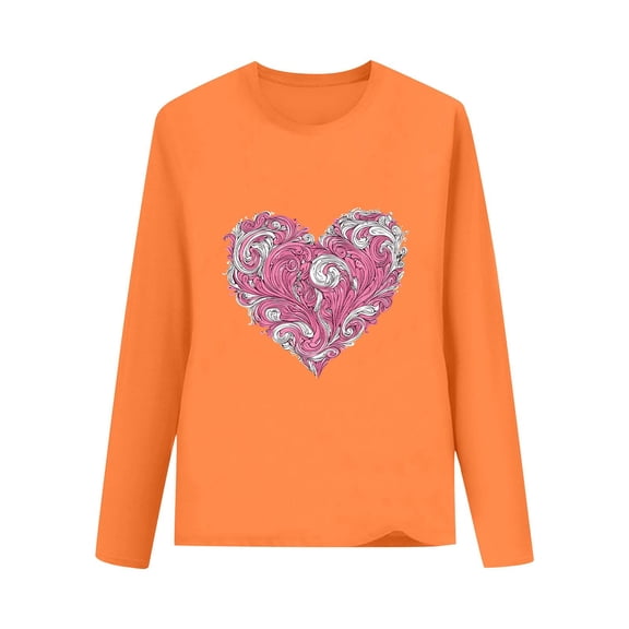 Annhoo Cute Tops for Children Loose Long Sleeve Round Neck Print Graphic Shirts Fashion Spring Clothes