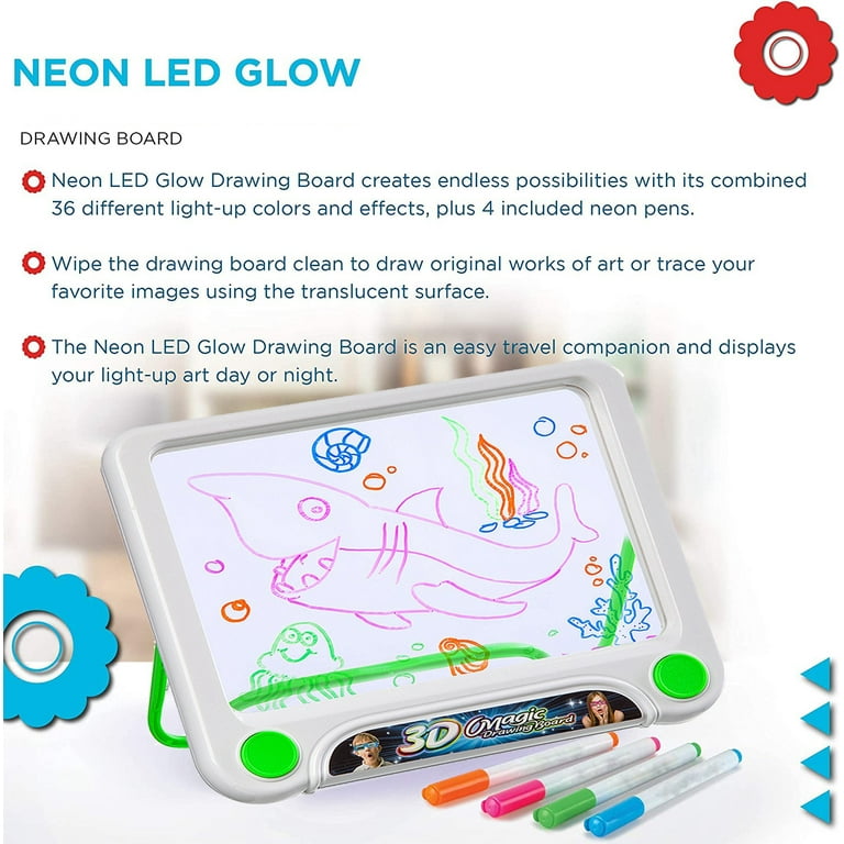 Neon Glow Drawing Board