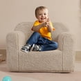 thumbnail image 6 of Kids Snuggly-Soft Sherpa Chair, Cuddly Toddler Foam Chair for Boys and Girls, Light Grey, 6 of 9