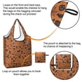 thumbnail image 4 of 5 Pack Foldable Shopping Bag,Halloween Spooky Icons Pattern Reusable Grocery Bags with Pockets,Large Reusable Tote Bags with Handles Waterproof & Lightweight, 4 of 6