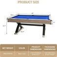 thumbnail image 2 of M optimized 7 FT Pool Table, Billiard Table with 2 Cue Sticks, Billiard Balls, Cues, Cleaning Brush, X-Legs, Rustic Grey, 84"L x 46.5"W x 32.7"H, 2 of 6