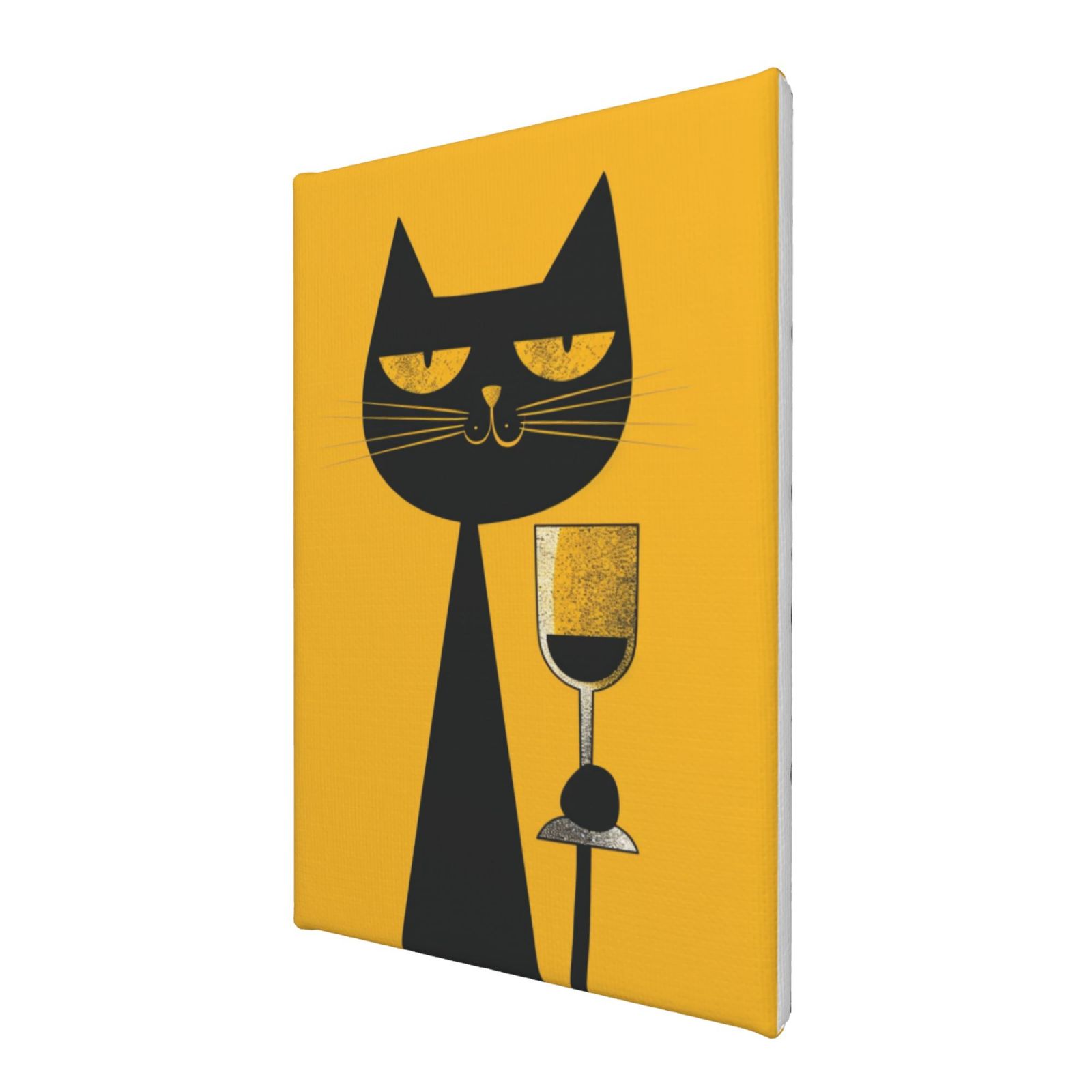 8x12 inch Paintings On Canvas Cats And Wine Glasses,Home Room Decor Kitchen Accessory,Funny Cats And Wine Glasses Modern Style Canvas Painting,Gift For Cat & Wine Lovers,For Bedroom,Bar,Door
