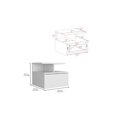 thumbnail image 4 of Pemberly Row Contemporary Engineered Wood Floating Nightstand in White, 4 of 4