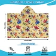 thumbnail image 2 of Flower Fairy Princess Pattern Hooded Bath Towel，50"x30" for Ages 3 To 12 Kids, Quick Dry Lightweight Soft Microfiber Hood Beach Towel Cover Up for Kids, 2 of 7
