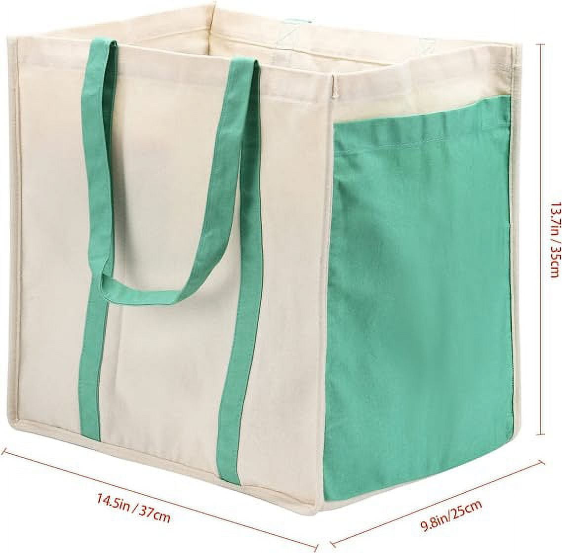 Sweetude 6 Pieces Extra Large Canvas Tote Bag Utility Heavy Duty Grocery
