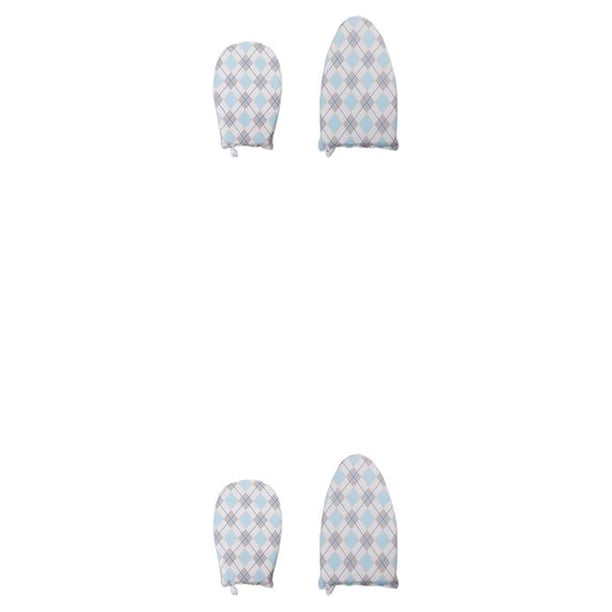 Toystoory 2 uds guantes de vapor para ropa algodón impermeable resistente al calor tabla de planchar almohadilla portátil accesorio de repuesto Azul blanco 2piezas